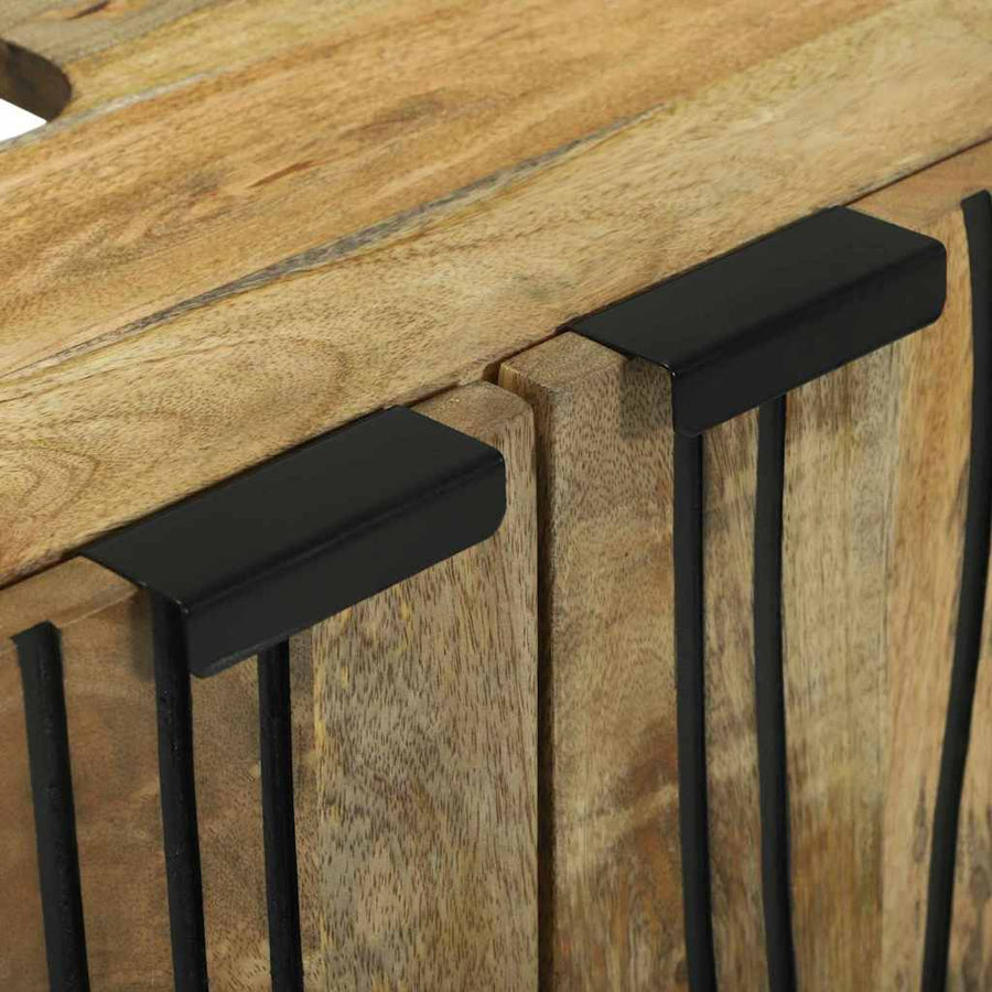 Badkamermeubelset 2 pcs Bruin Standaard Massief Ruw Mango hout