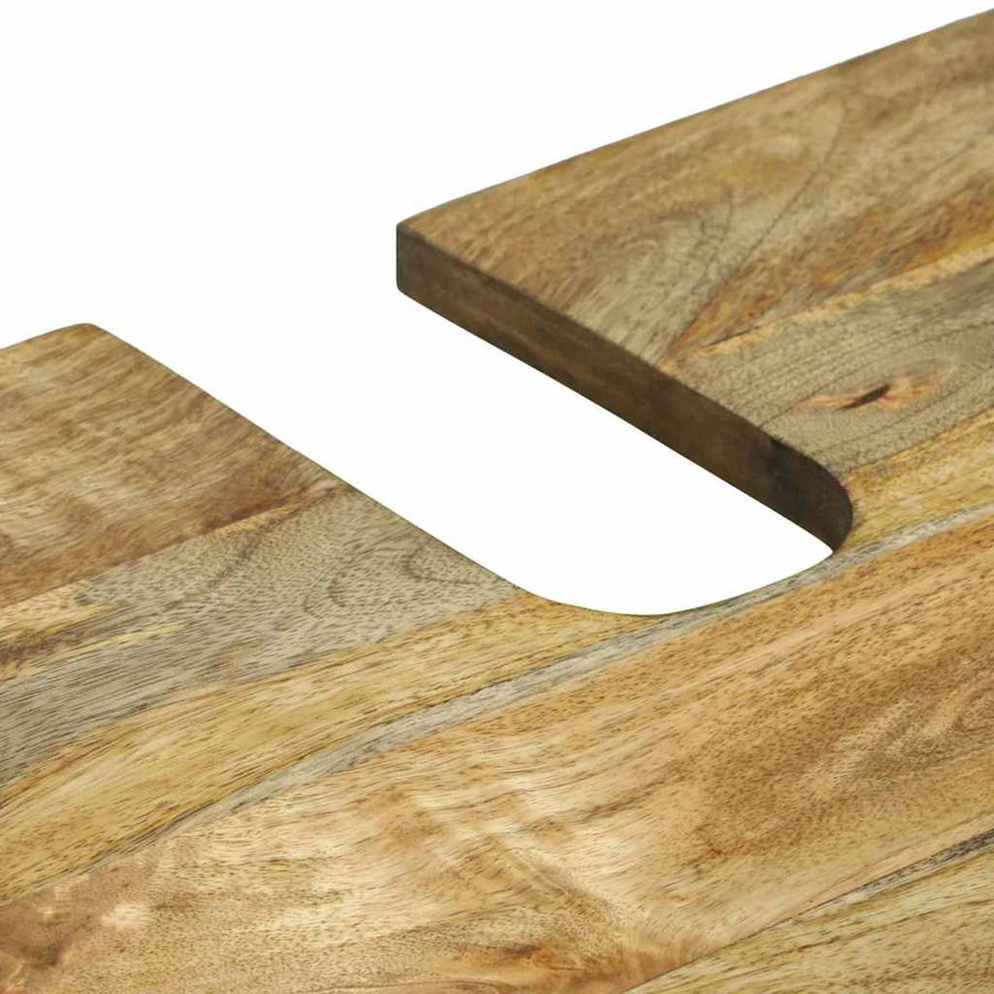Badkamermeubelset 3 pcs Bruin Hoog Massief Ruw Mango Hout