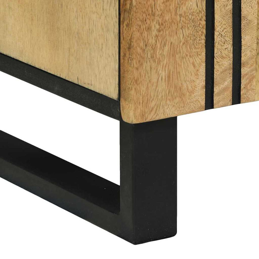 Badkamermeubelset 3 pcs Bruin Hoog Massief Ruw Mango Hout