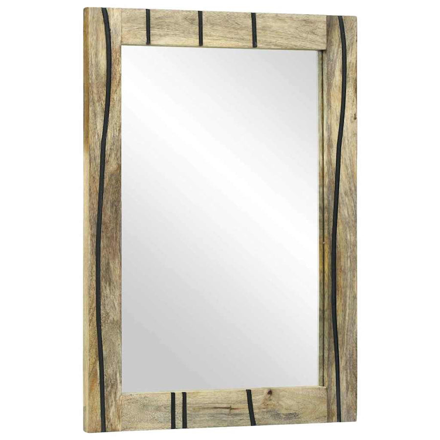 Badkamermeubelset 3 pcs Bruin Hoog Massief Ruw Mango Hout