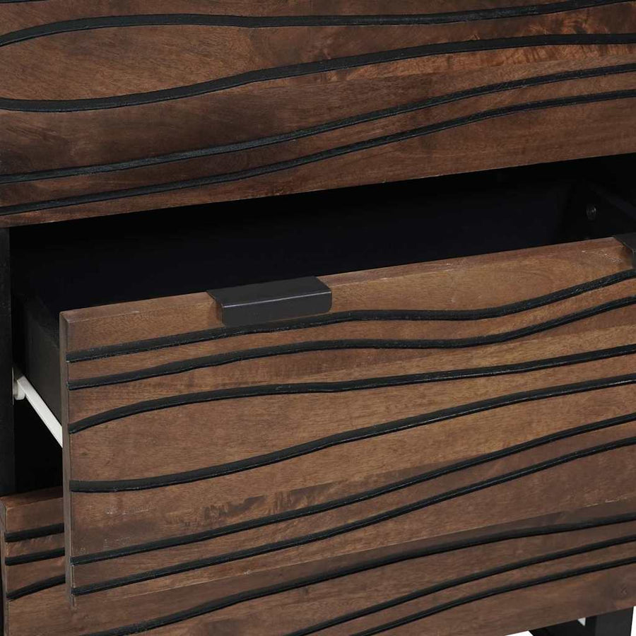 Dressoirs met lade met opslag 2 pcs Bruin Medium Massief hout