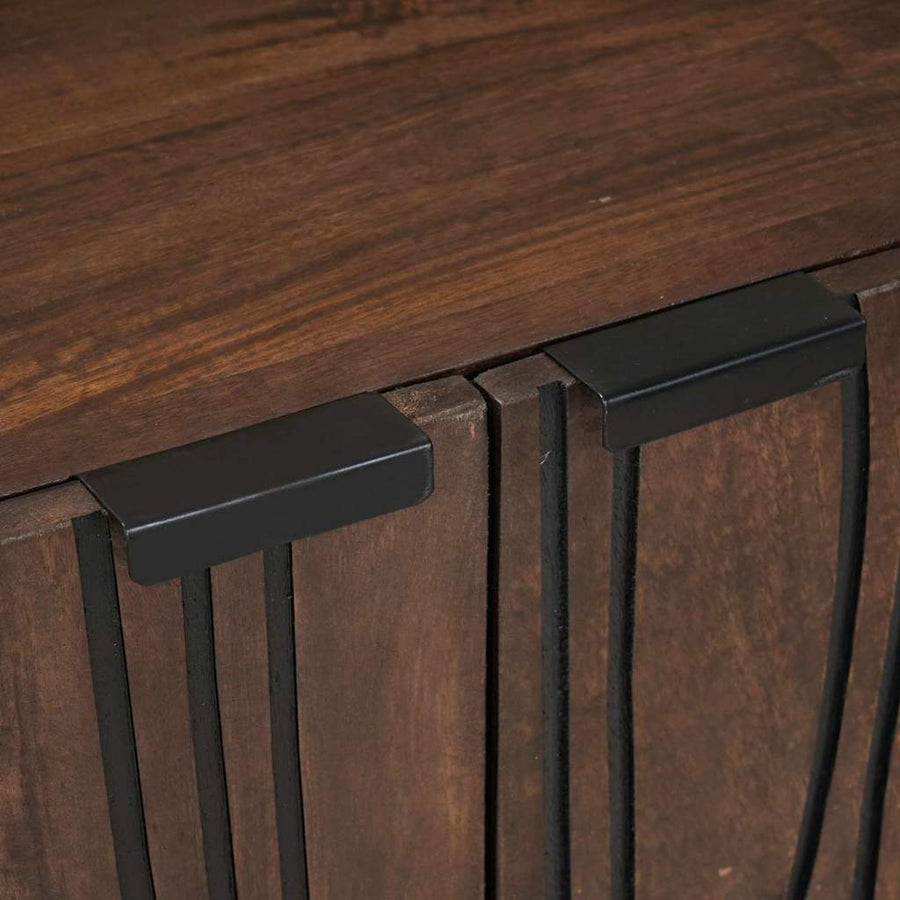 Badkamermeubelset met lade met plank met opslag met de deur 3 pcs Bruin Large