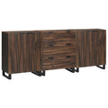 Badkamermeubelset met lade met plank 3 pcs Bruin Bewerkt hout