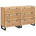 Dressoir 2 pcs Bruin 60 x 33 x 75 cm Massief Mango Hout