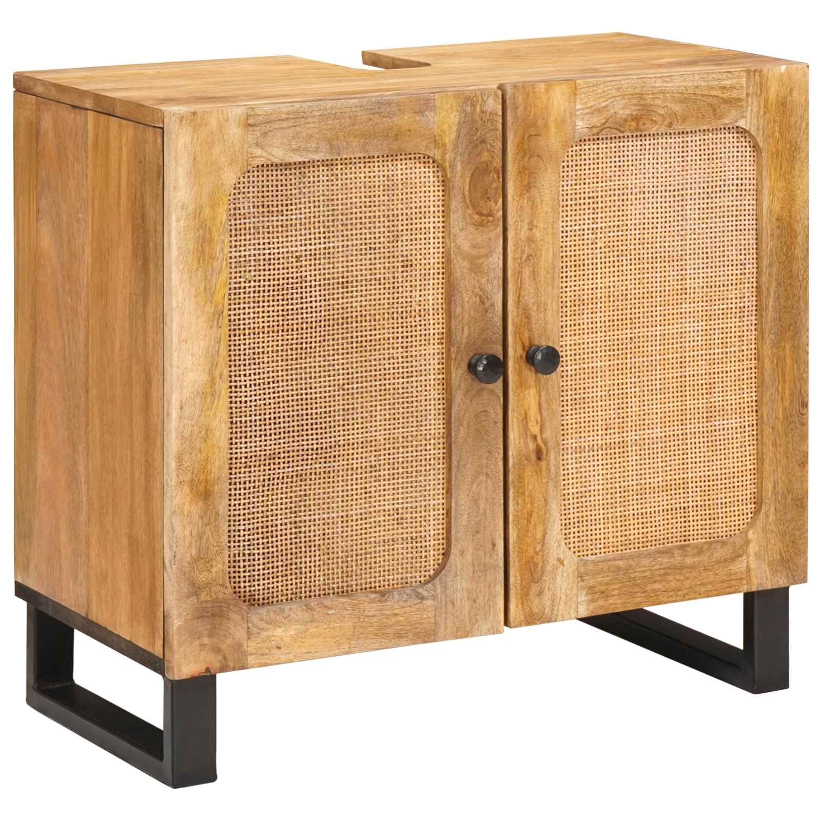Badkamer Sets Met Opslag Met De Deur Naturel Massief Mango Hout