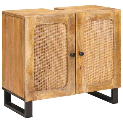Badkamer Sets Met Opslag Met De Deur Naturel Massief Mango Hout