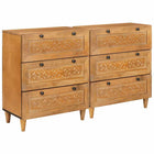 Dressoir 120x33,5x75 cm massief mangohout