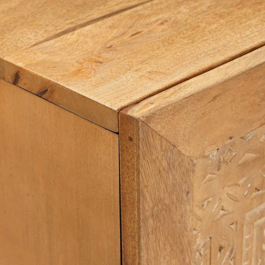 Dressoir 3 st 180 x 33,5 x 75 cm massief mangohout Bruin