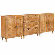 Dressoir massief mangohout 180x33x75 cm bruin