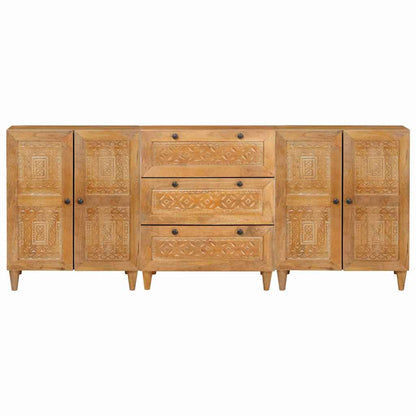 Dressoir 3 st 180 x 33,5 x 75 cm massief mangohout Bruin
