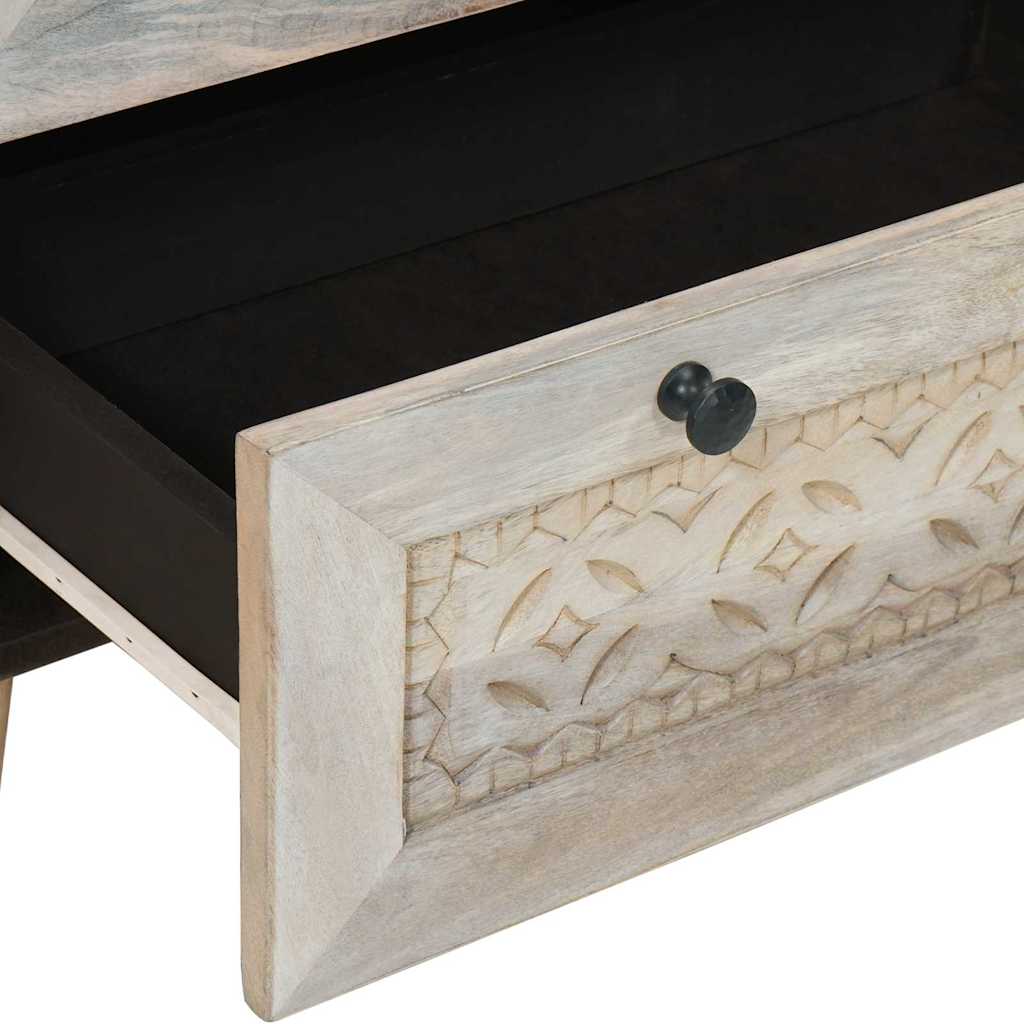 Dressoir 2 pcs Wit 60 x 33 x 75 cm massief mangohout