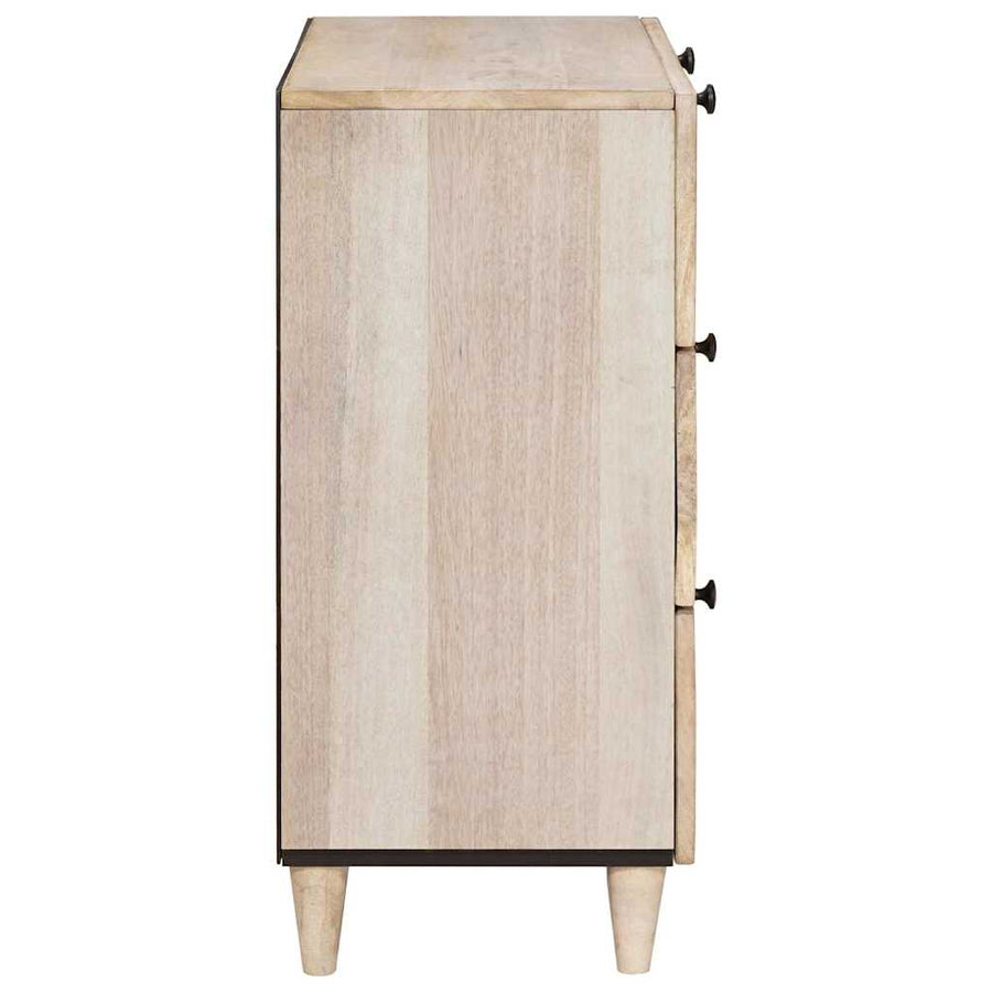 Dressoir 2 pcs Wit 60 x 33 x 75 cm massief mangohout