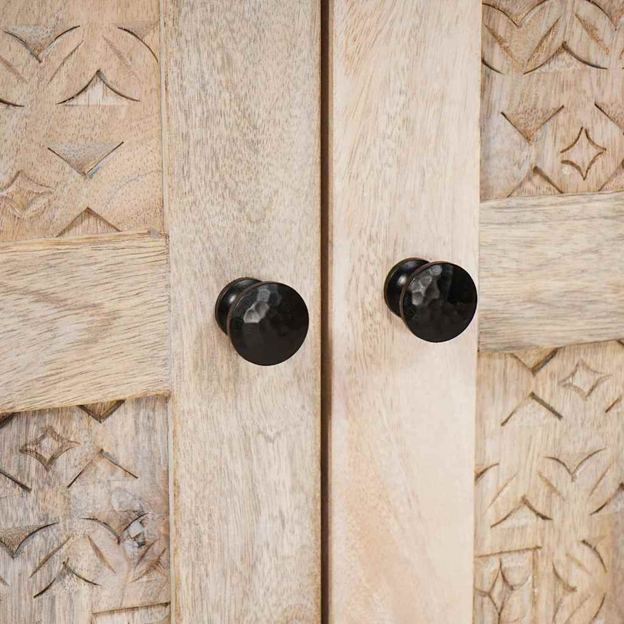 Dressoir 3 Pcs 60 X 33 X 75 Cm Massief Mangohout