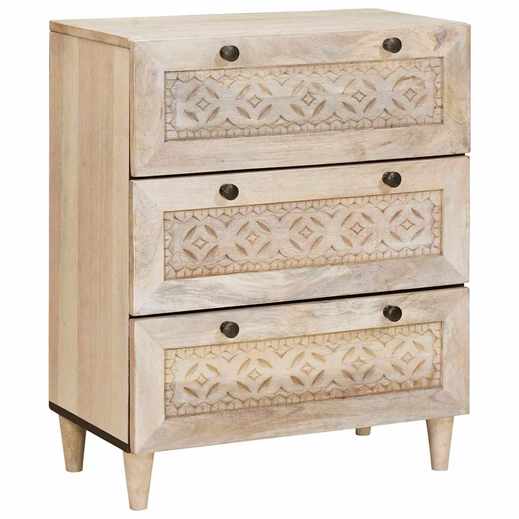 Dressoir 3 Pcs 60 X 33 X 75 Cm Massief Mangohout