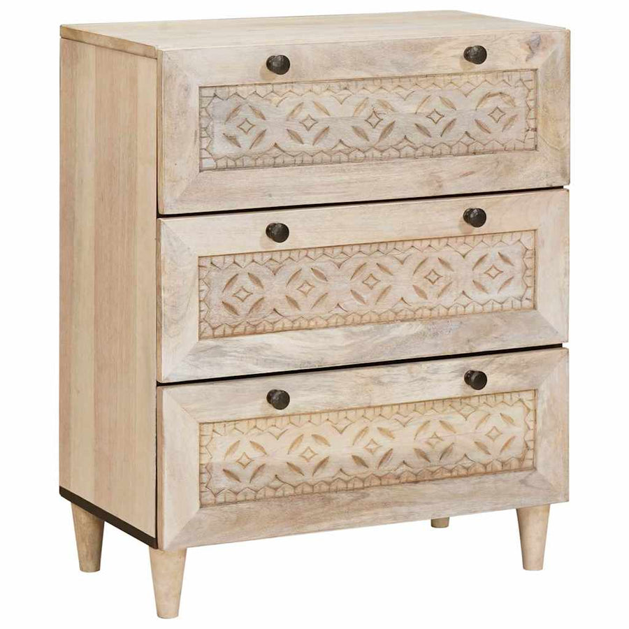 Dressoir 3 Pcs 60 X 33 X 75 Cm Massief Mangohout