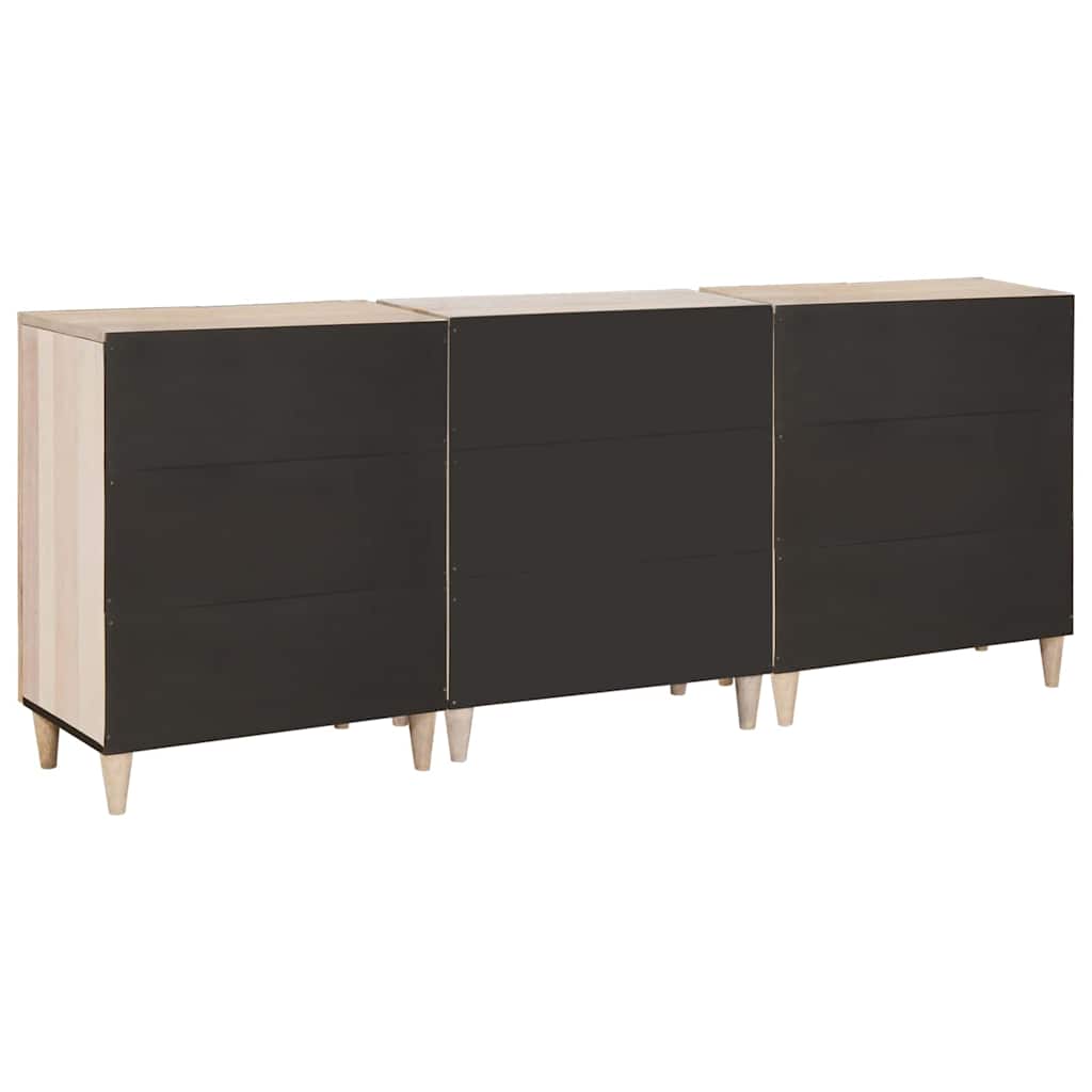 Dressoir 3 Pcs 60 X 33 X 75 Cm Massief Mangohout
