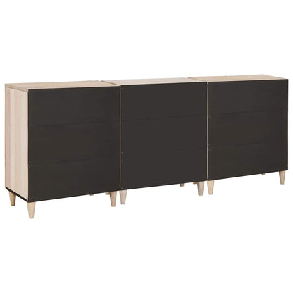 Dressoir 3 Pcs 60 X 33 X 75 Cm Massief Mangohout