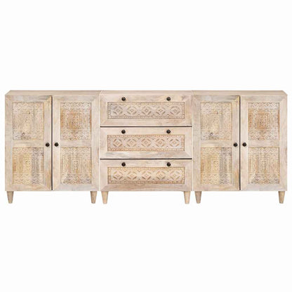 Dressoir 3 Pcs 60 X 33 X 75 Cm Massief Mangohout