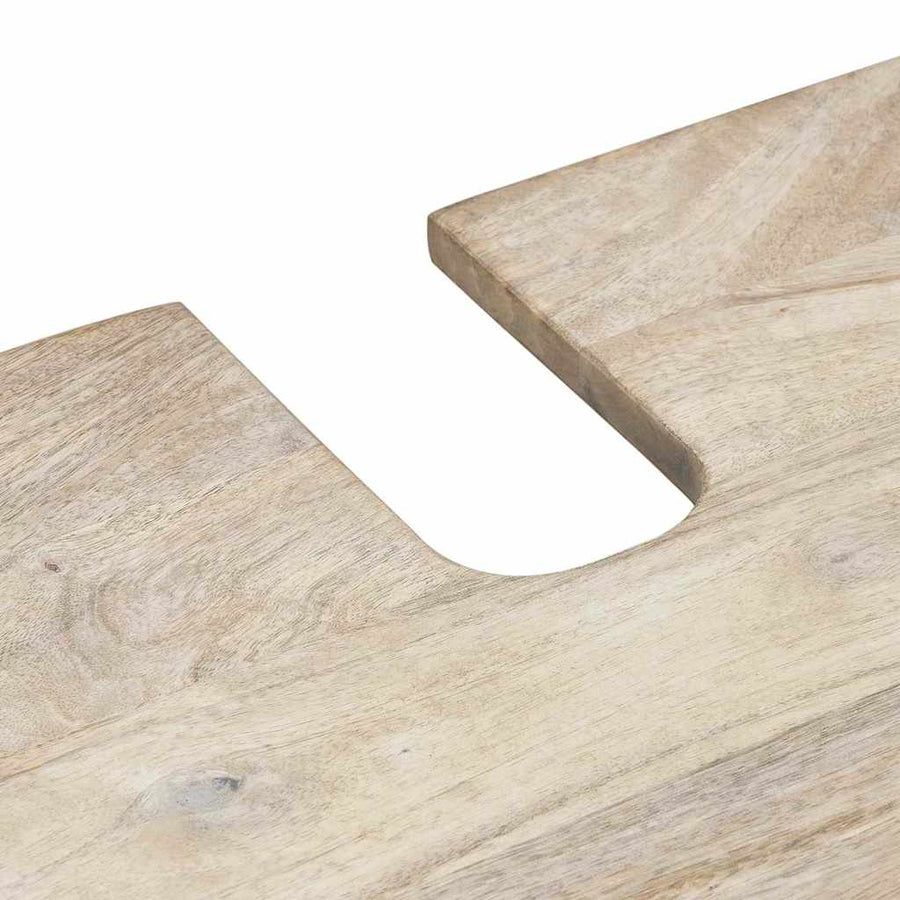 Badkamermeubelset met plank met opslag 2 pcs Wit Bewerkt hout