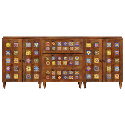 Dressoir 3 Pcs Massief Mango Hout