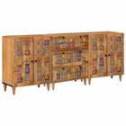 Dressoir massief mangohout 180x33x75 cm naturel