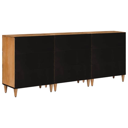 Dressoir 3 pcs Naturel 60 x 33,5 x 75 cm Massief Mango Hout