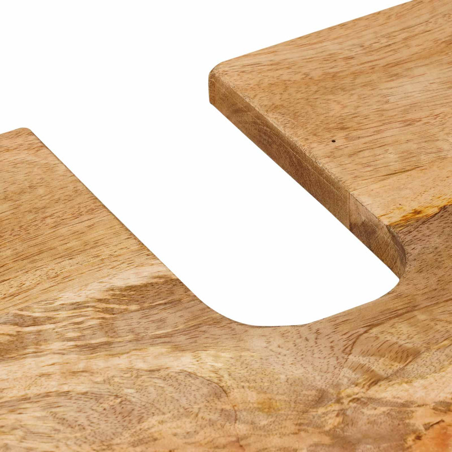 Badkamermeubelset met opslag 2 pcs Naturel Massief Mango Hout
