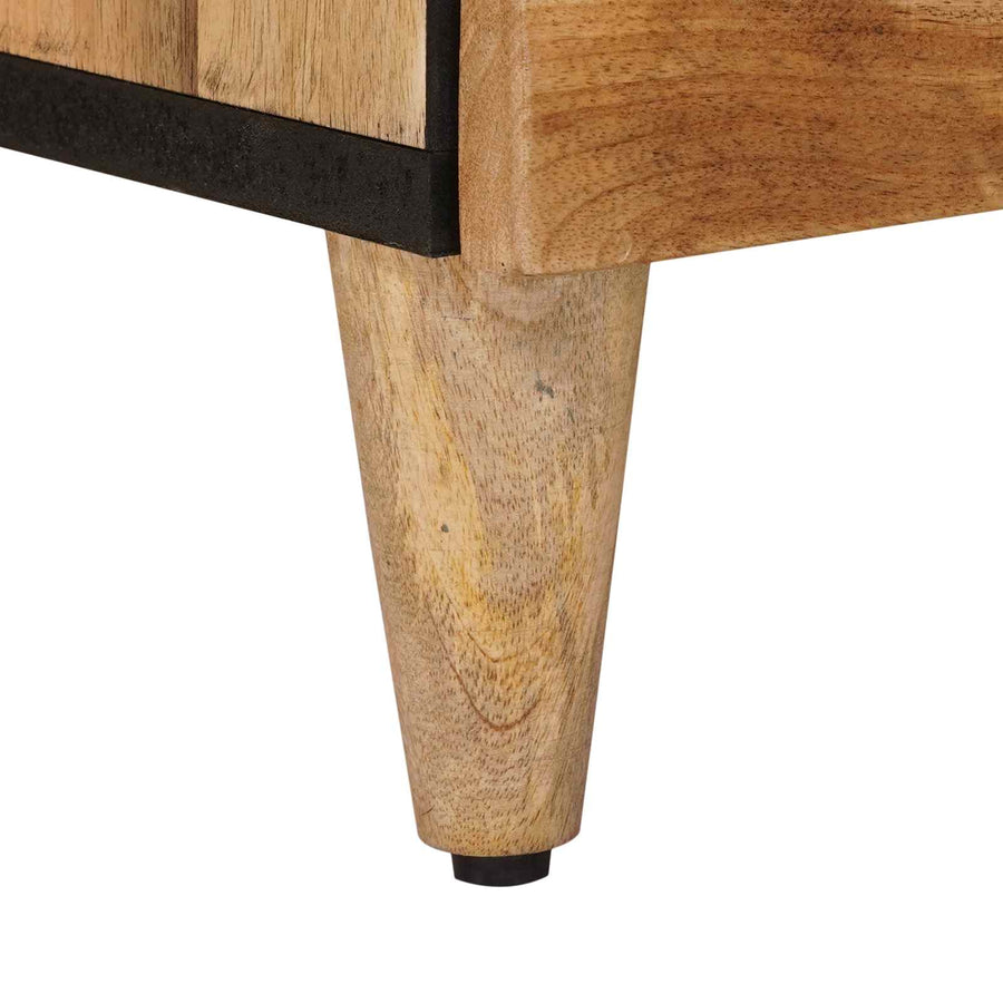 Badkamermeubelset met opslag 2 pcs Naturel Massief Mango Hout