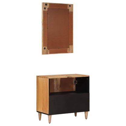 Badkamermeubelset met opslag 2 pcs Naturel Massief Mango Hout