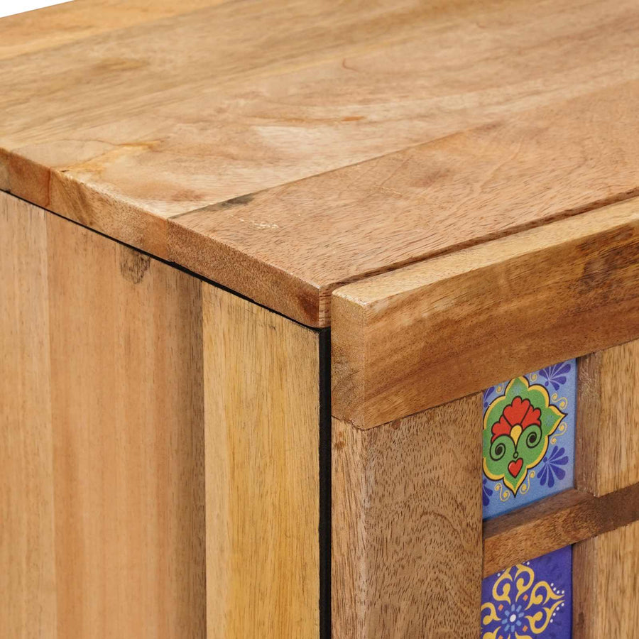 Badkamermeubelset met lade 5 pcs Naturel Massief Mango Hout