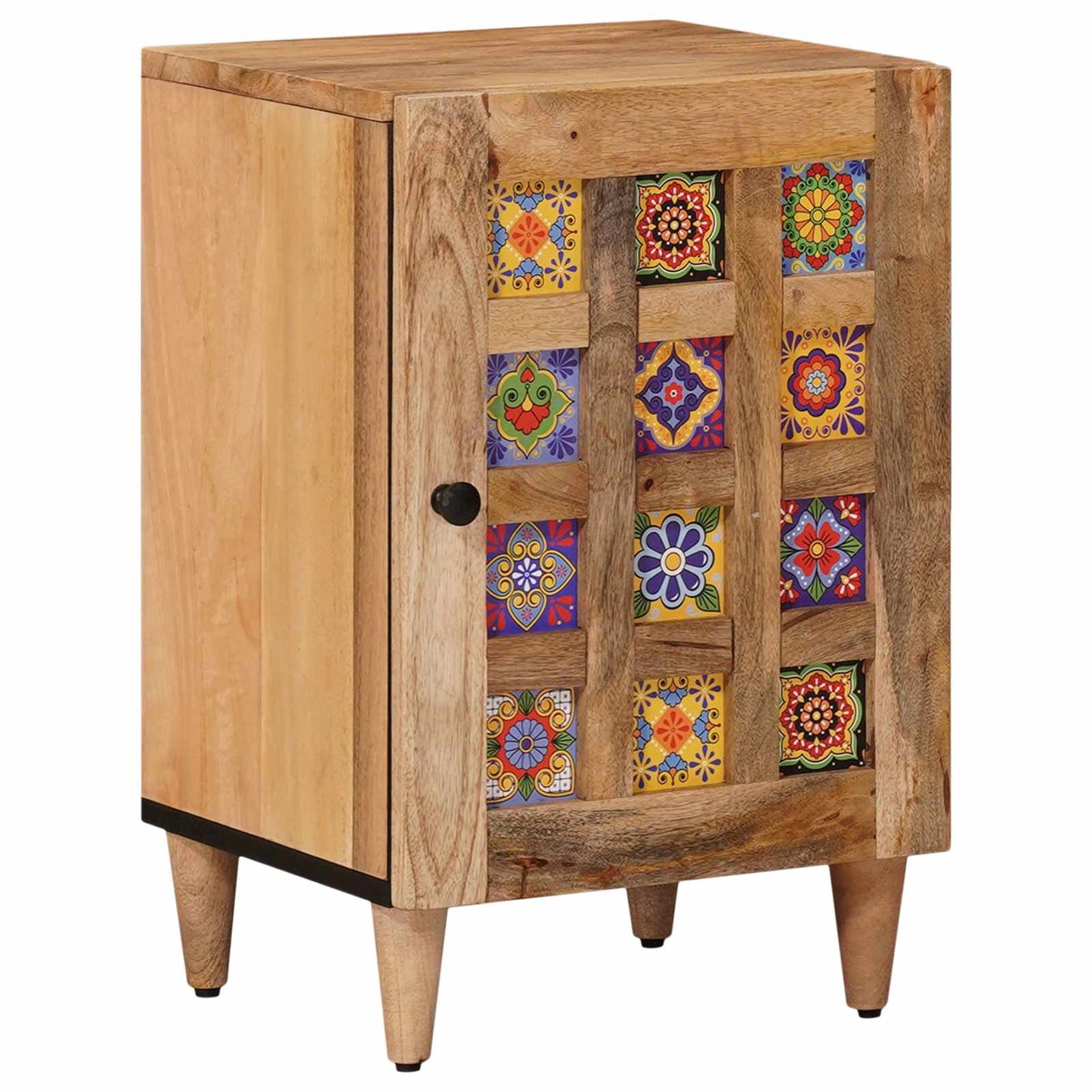 Badkamermeubelset met lade 5 pcs Naturel Massief Mango Hout