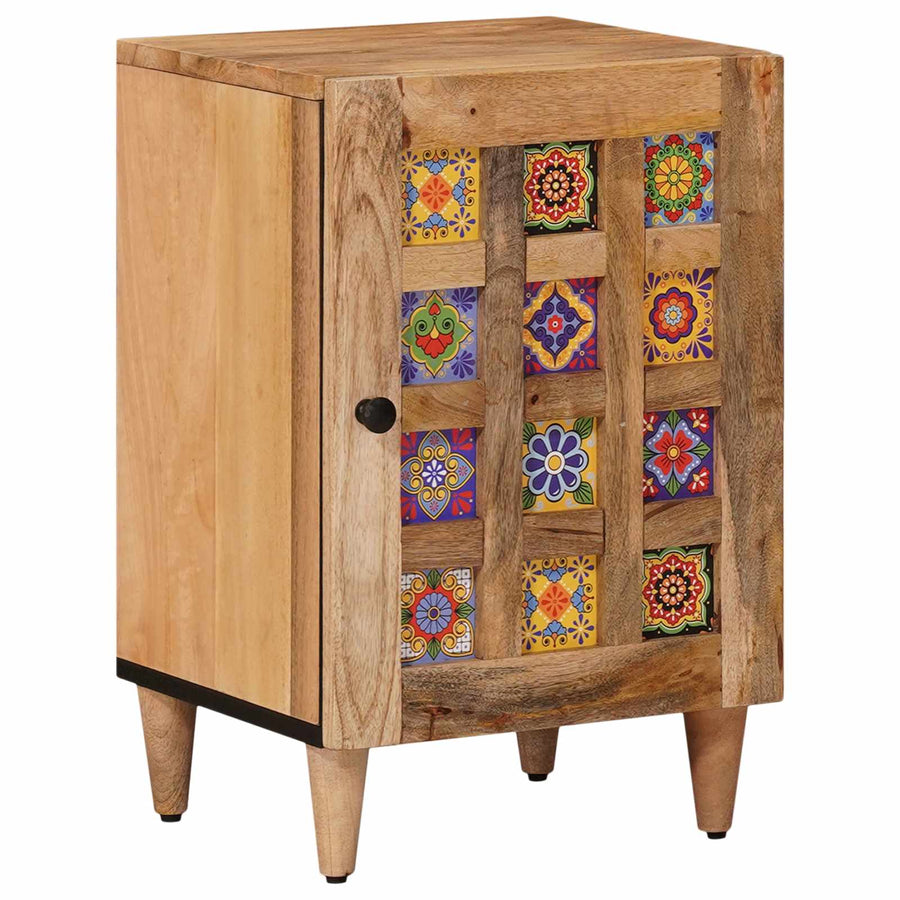 Badkamermeubelset met lade 5 pcs Naturel Massief Mango Hout