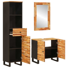Badkamer Sets Met Lade Met Plank Naturel Massief Mango Hout