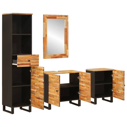 Badkamer Sets Met Lade Met Plank Naturel Massief Mango Hout