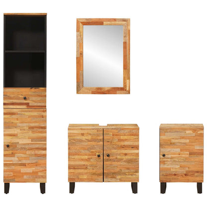 Badkamer Sets Met Lade Met Plank Naturel Massief Mango Hout