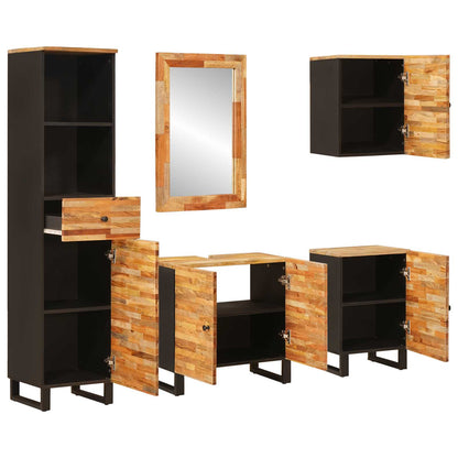Badkamer Sets Met Lade Met Plank Naturel Massief Mango Hout