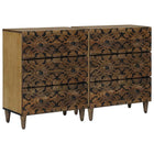 Dressoir 2 pcs Bruin 60 x 33,5 x 75 cm Massief Mango Hout