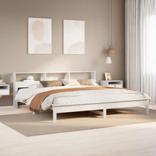 Bedframe zonder matras massief grenenhout wit 200x200 cm