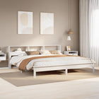 Bed frame without mattress solid pine wood white 180x200 cm