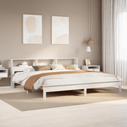 Bedframe massief grenenhout wit 180x200 cm