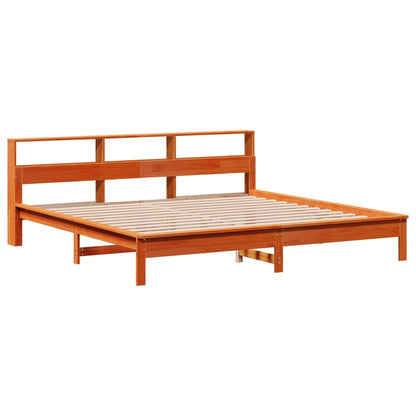 Bedframe zonder matras massief grenenhout wasbruin 180x200 cm
