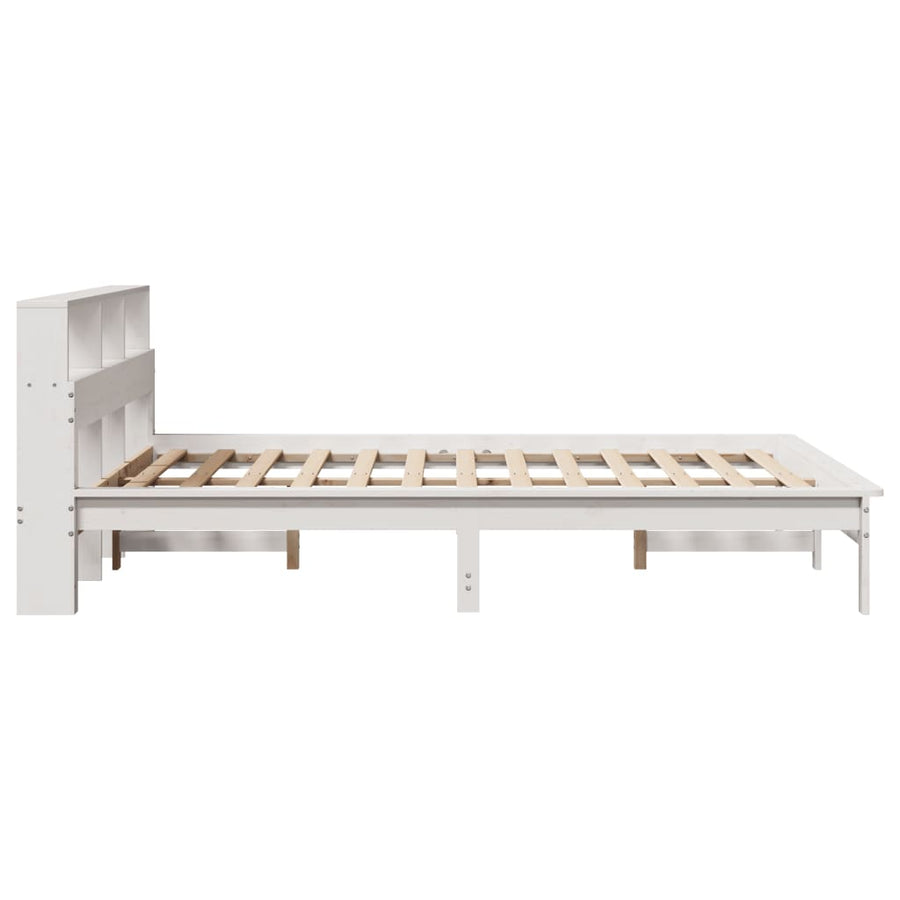 Bedframe zonder matras massief grenenhout wit 160x200 cm