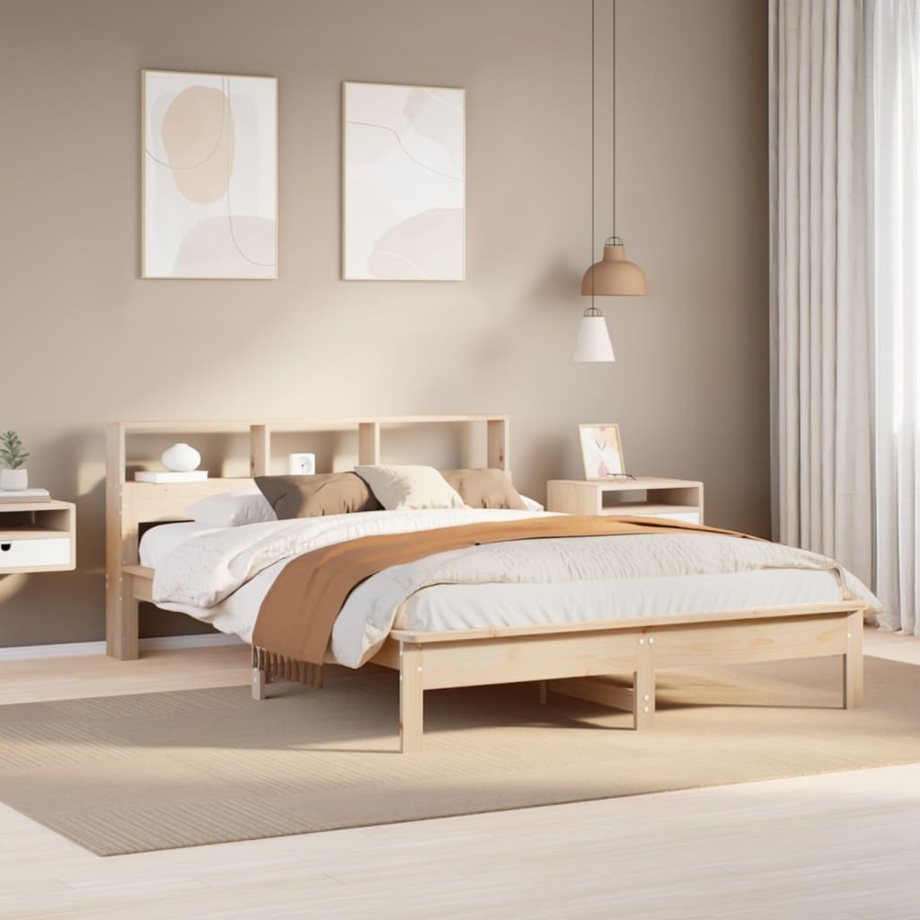 Bedframe zonder matras massief grenenhout 140x200 cm