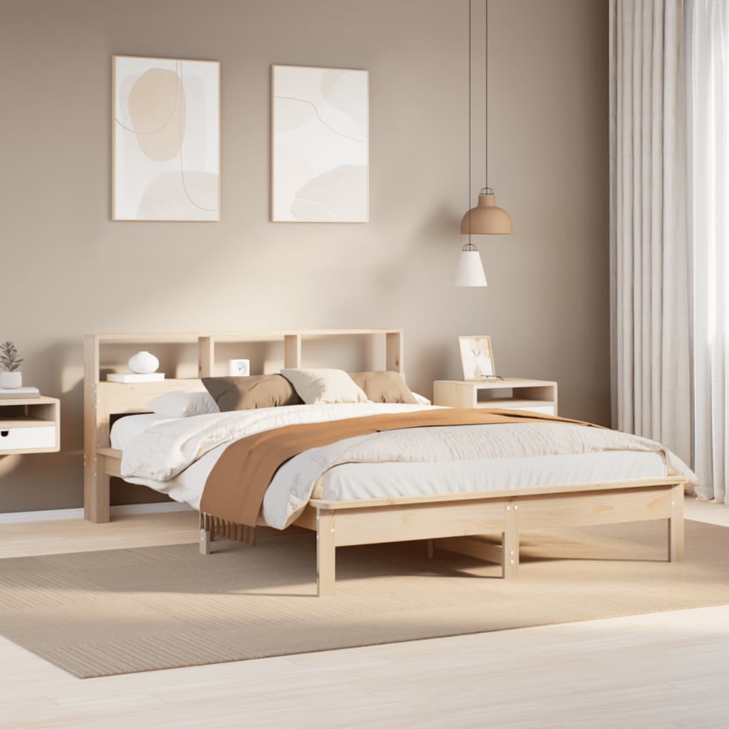 Bedframe zonder matras massief grenenhout 135x190 cm