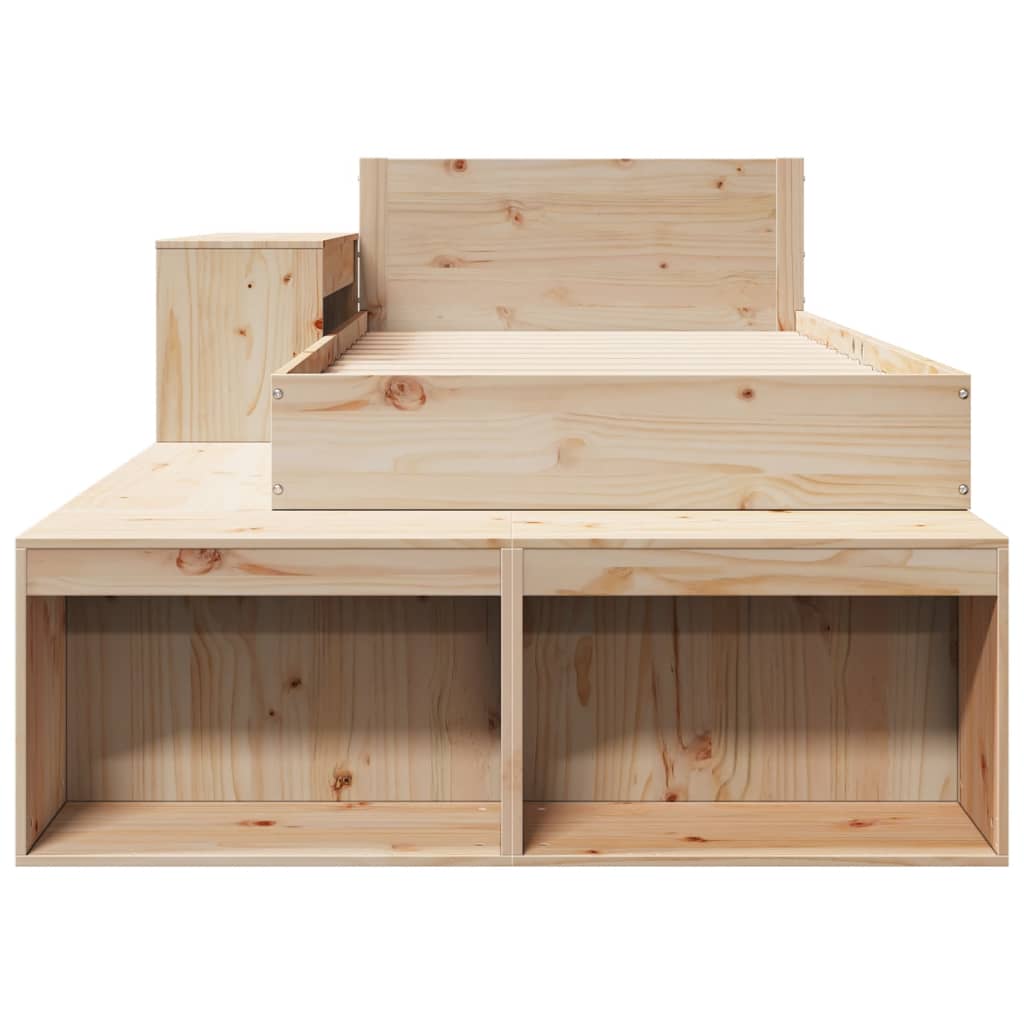 Bedframe zonder matras massief grenenhout 75x190 cm