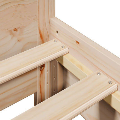 Bedframe zonder matras massief grenenhout 75x190 cm