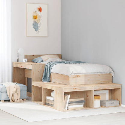 Bedframe zonder matras massief grenenhout 75x190 cm