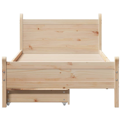 Bedframe zonder matras massief grenenhout 90x200 cm