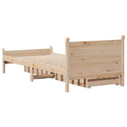 Bedframe zonder matras massief grenenhout 90x200 cm