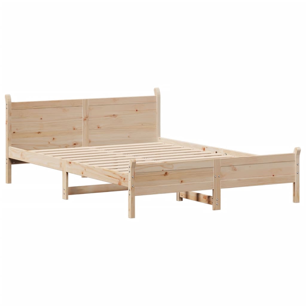 Bedframe zonder matras massief grenenhout 140x190 cm